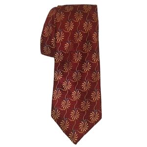 Jos A. Bank Signature Collection Red and Gold Patterned Neck Tie